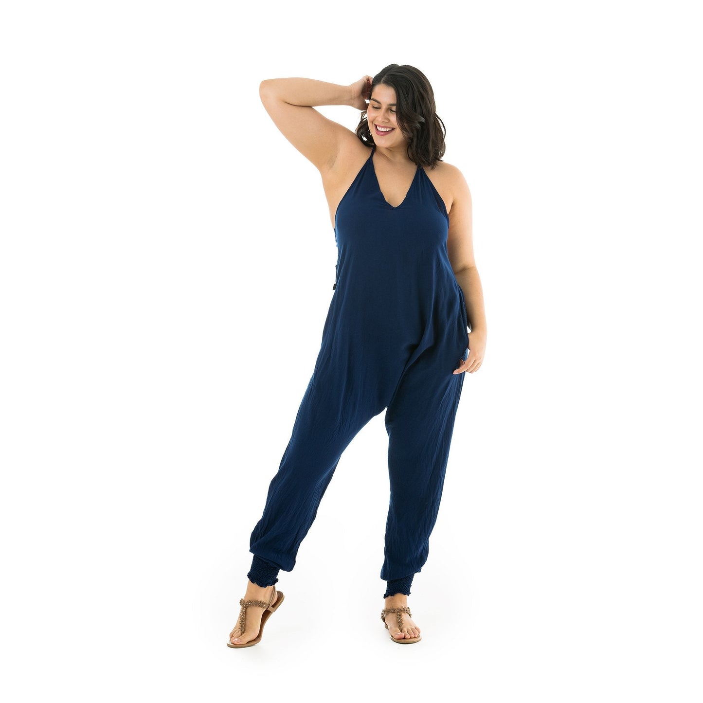 Navy romper#black