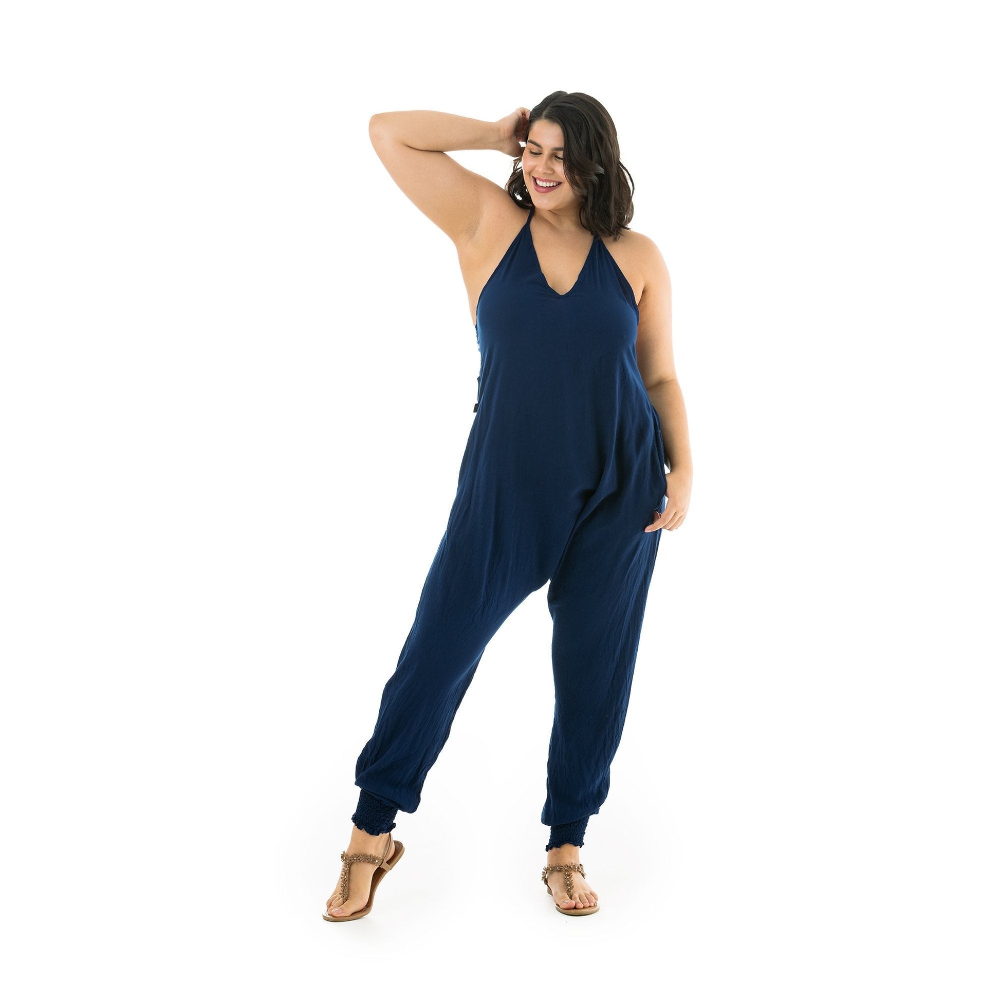 Navy romper#black