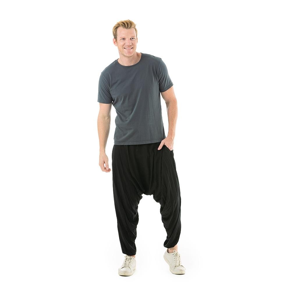 mens yoga pants organic#black