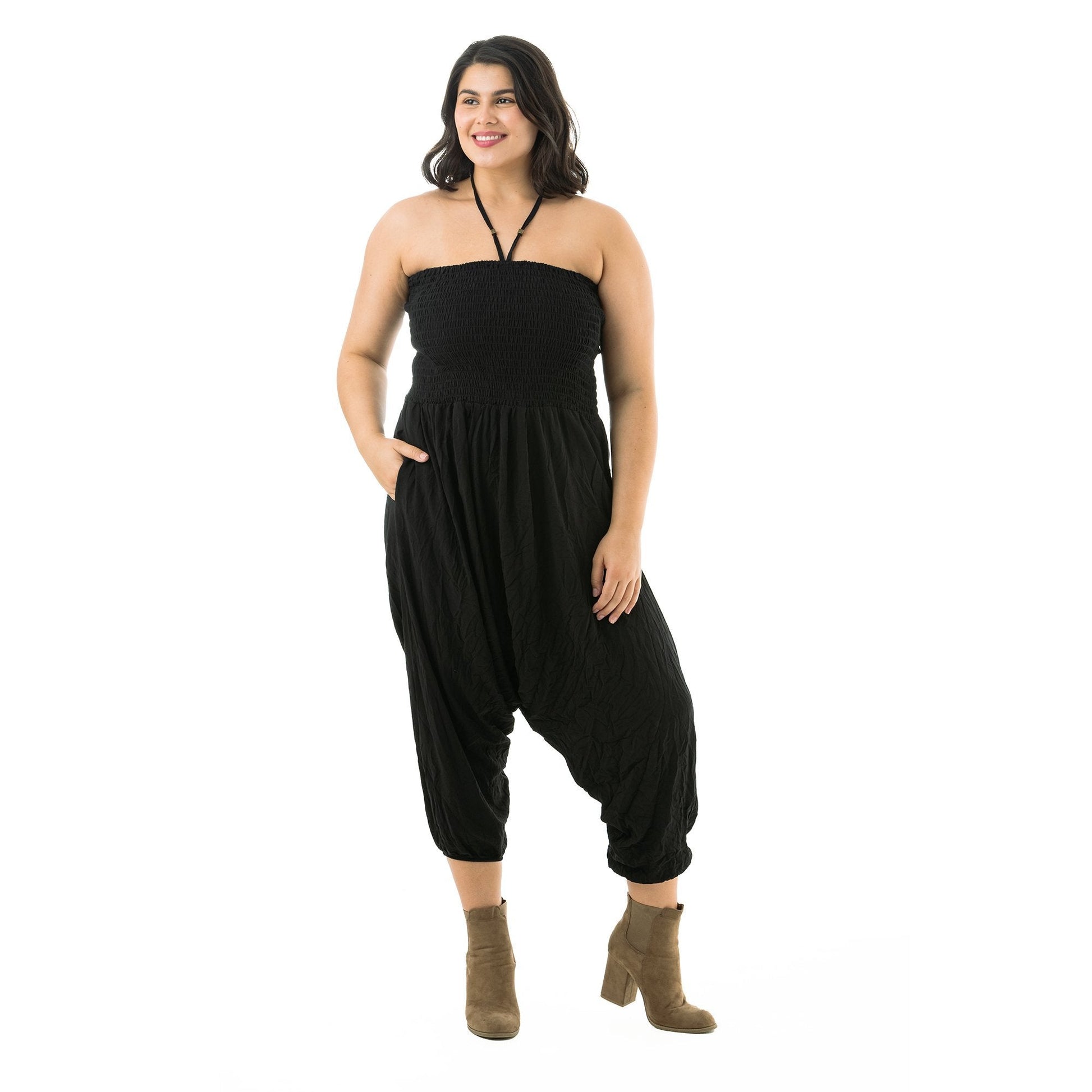 plus size harem jumper#color_black
