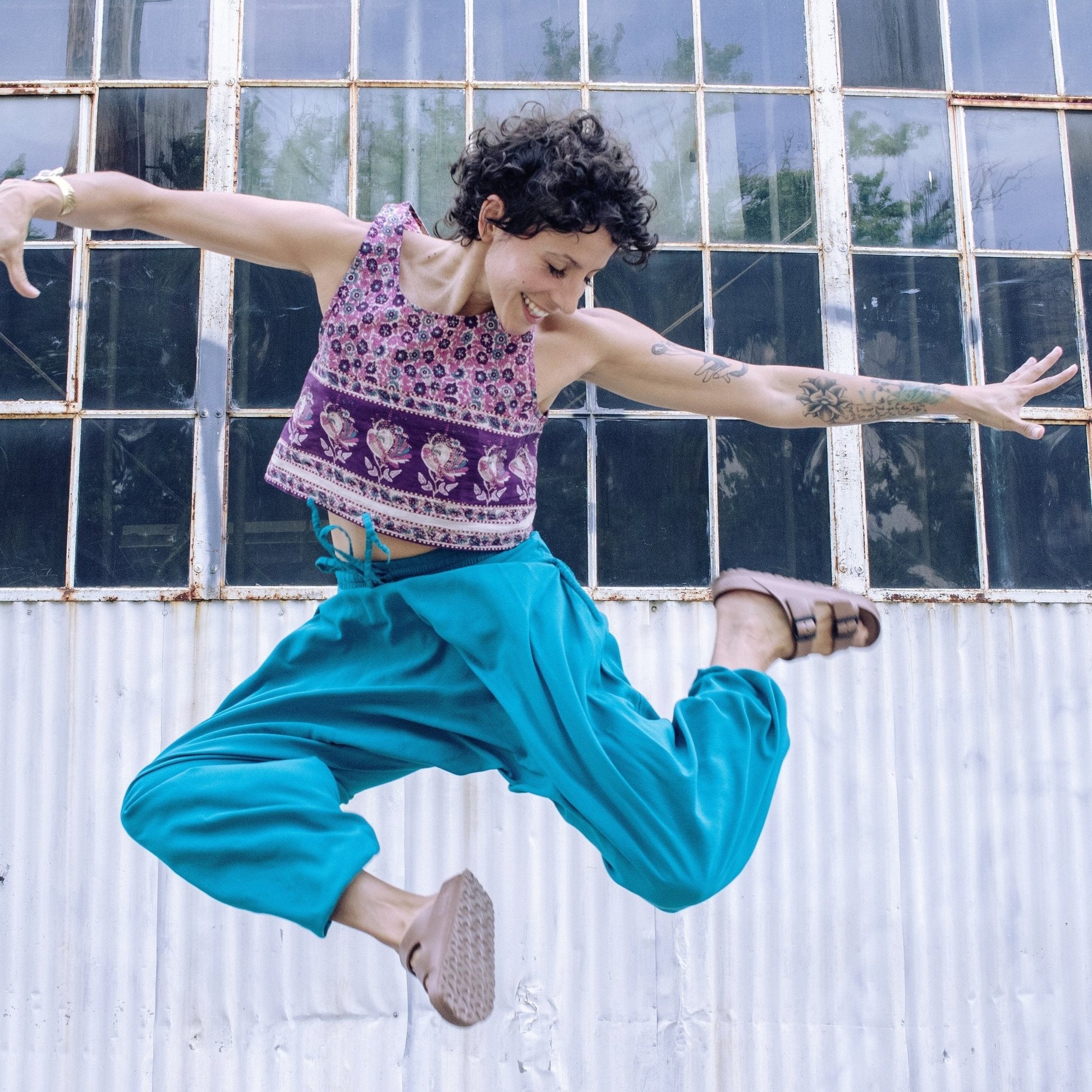 best organic harem pants#color_sky