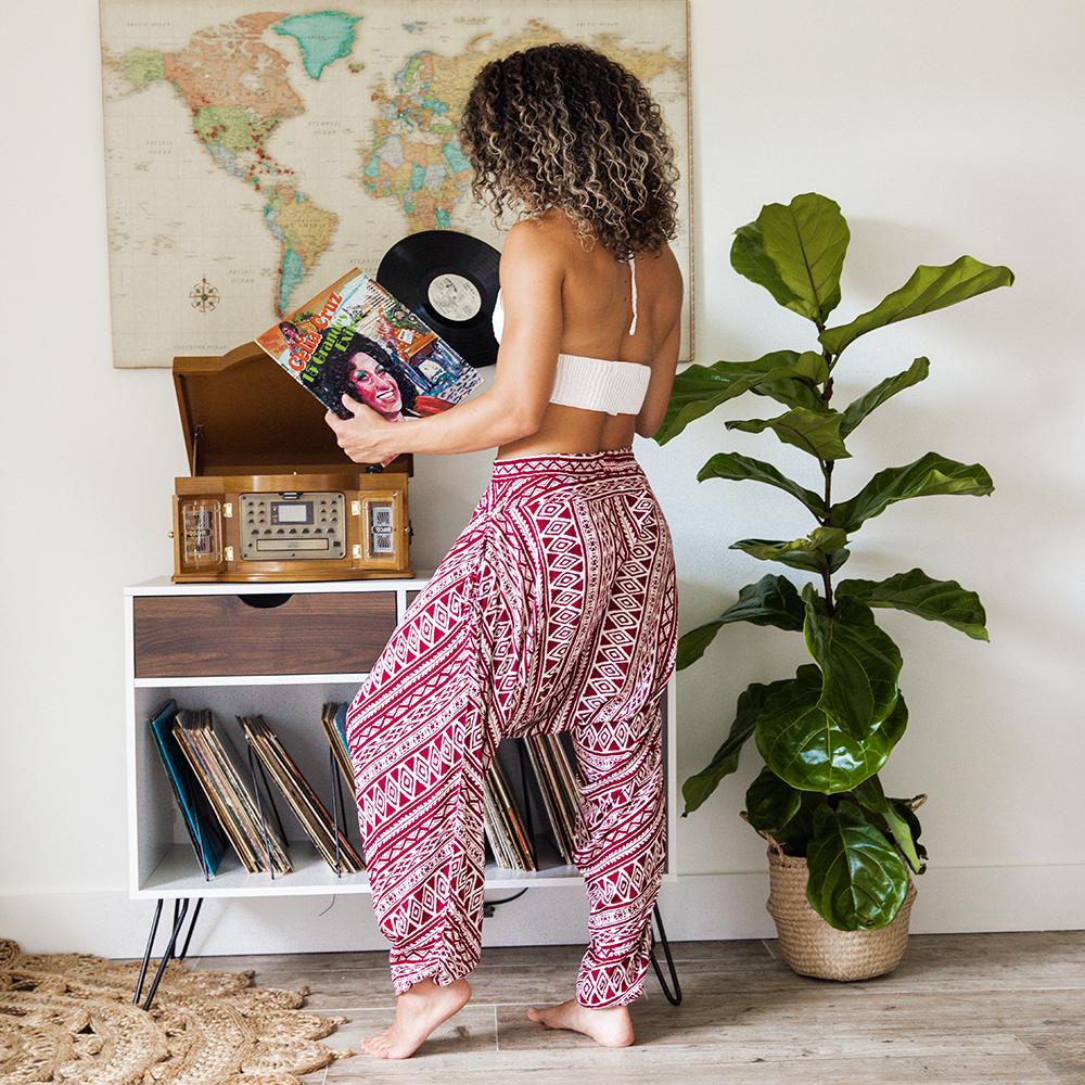 bohemian pants#color_red-triangle-tribal