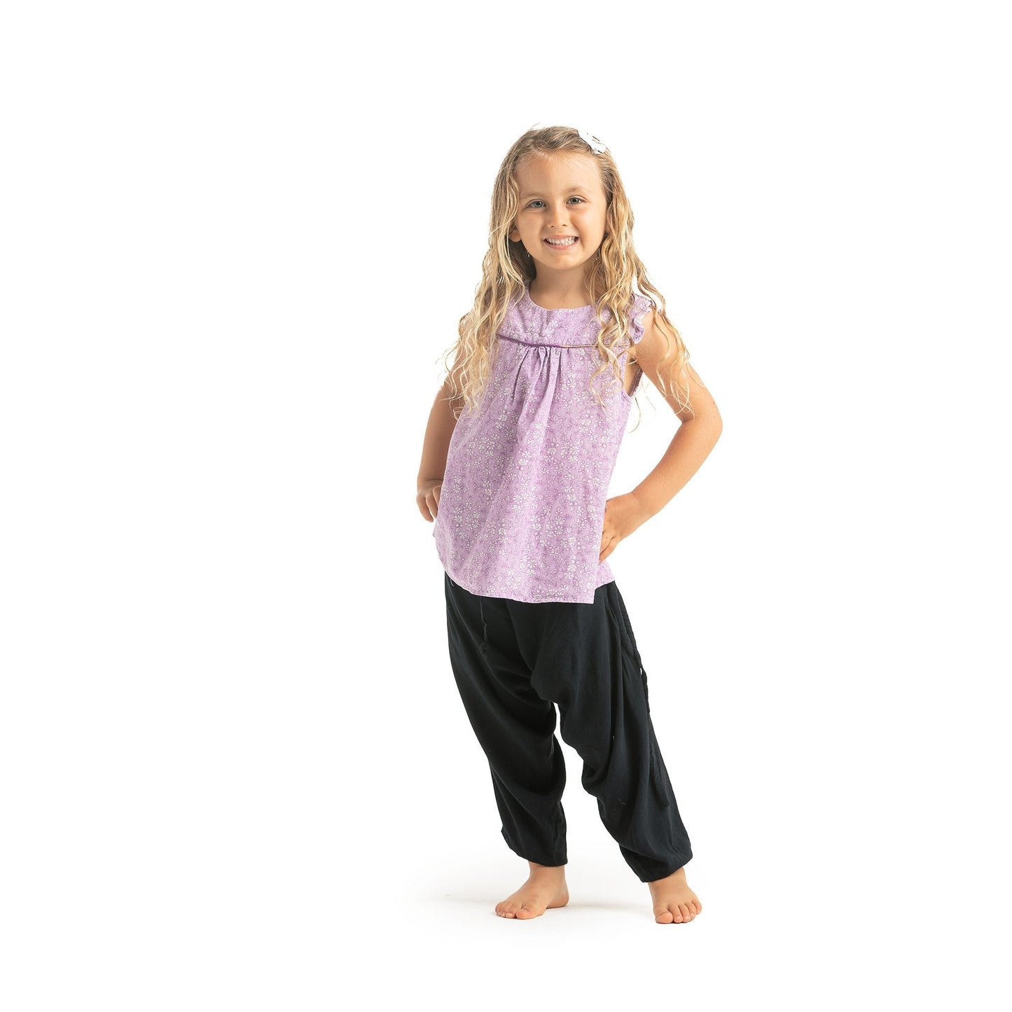 Kids Black Savannah Harem pants