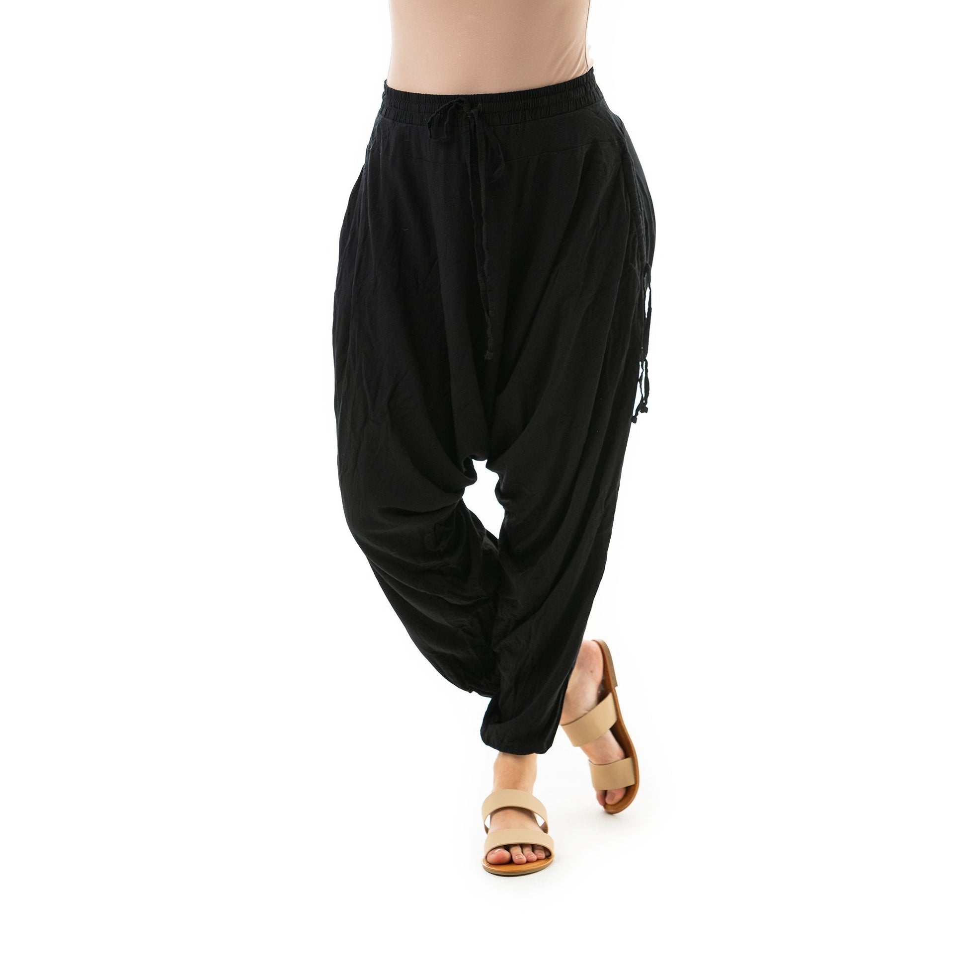 baggy yoga pants organic#black