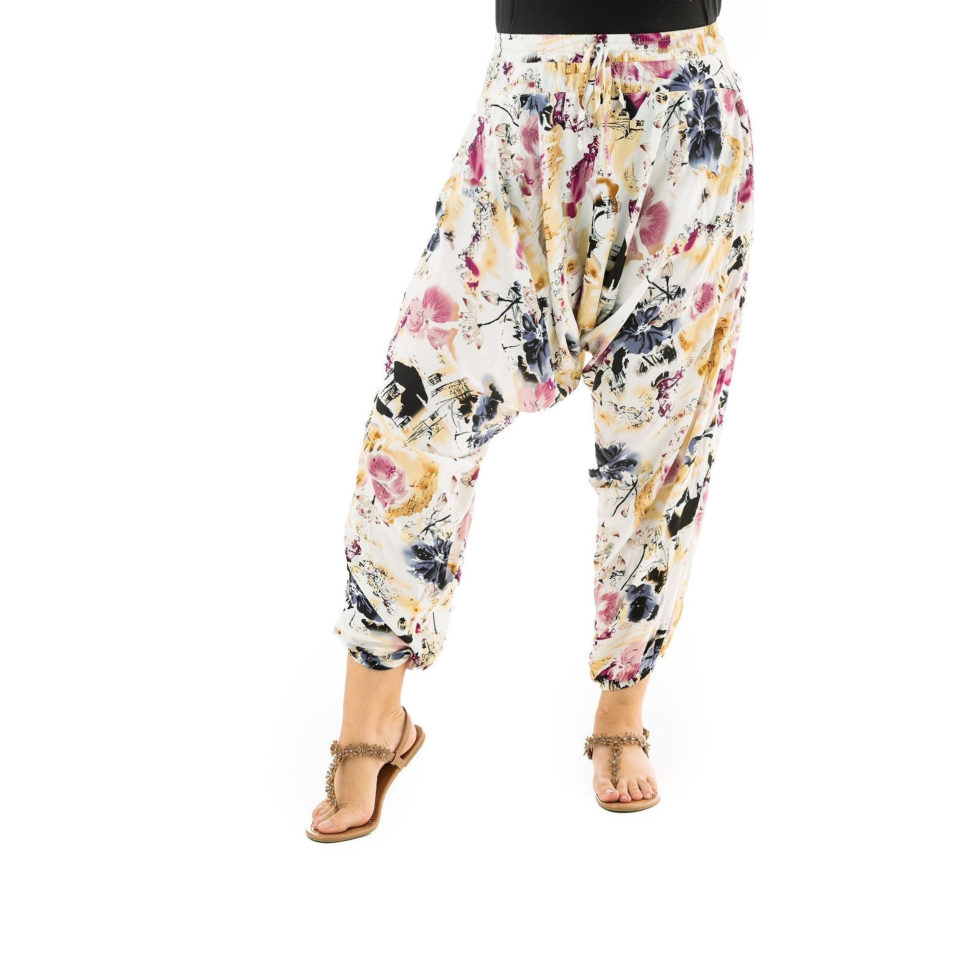 Buddha Pants Flower Savannah Harem Pants - Dandelion M