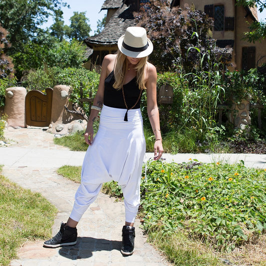 boho womens pants#color_white