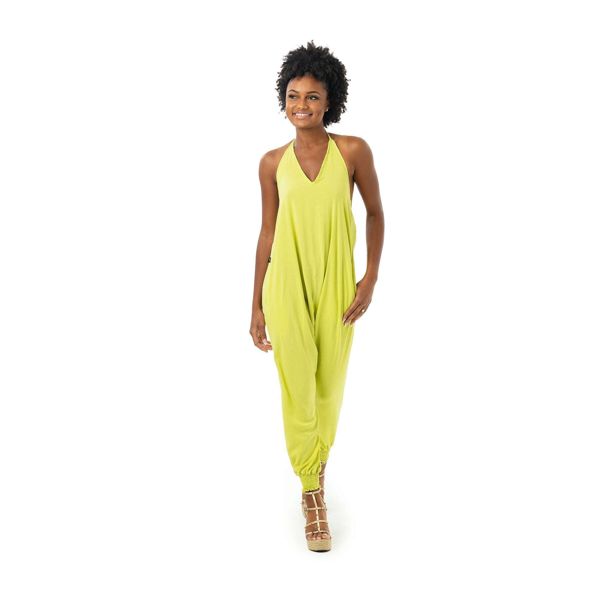 Yellow cheap harem jumpsuit