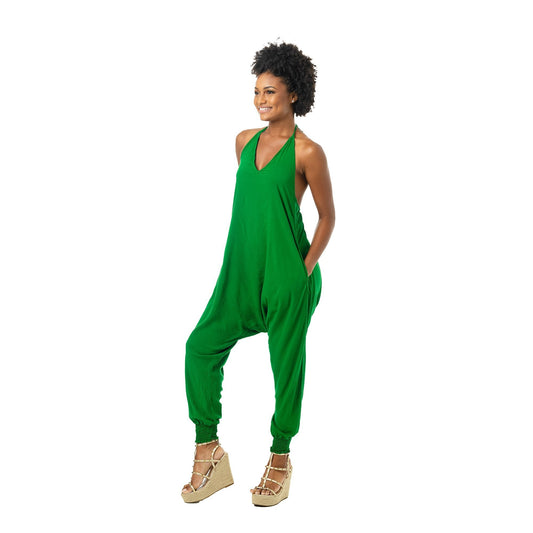 Solid Harem Jumpsuits#color_green